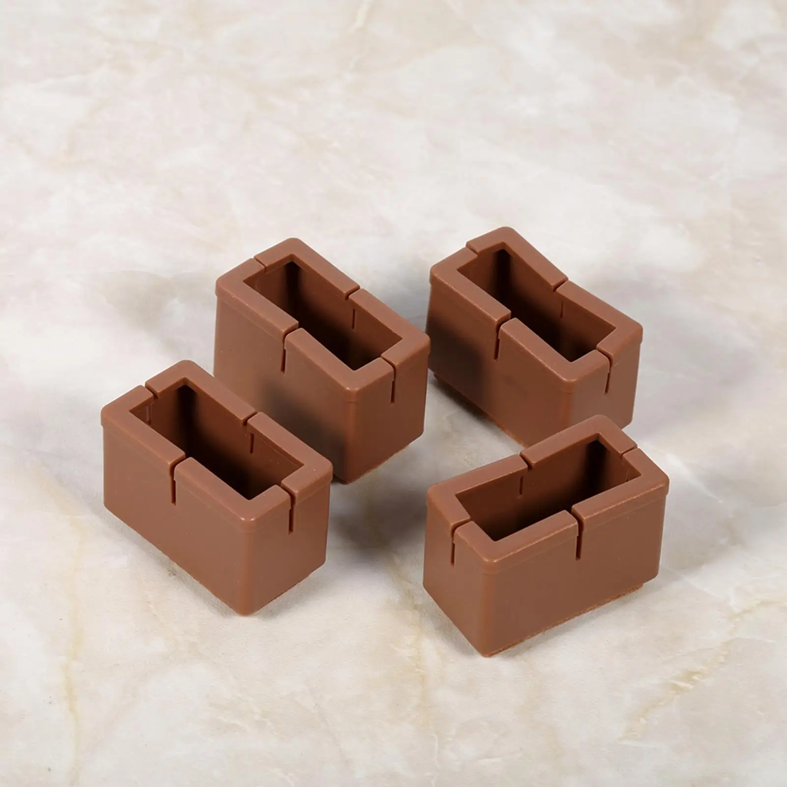 8PCS Silicone Chair Leg Furniture Table Feet Covers Floor Protectors Floor Protection Transparent Brown