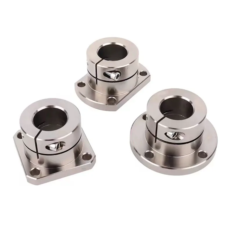 Nickel Plated Flange Bearing Support Open Style Optical Shaft Mount Fixing Seat Bracket