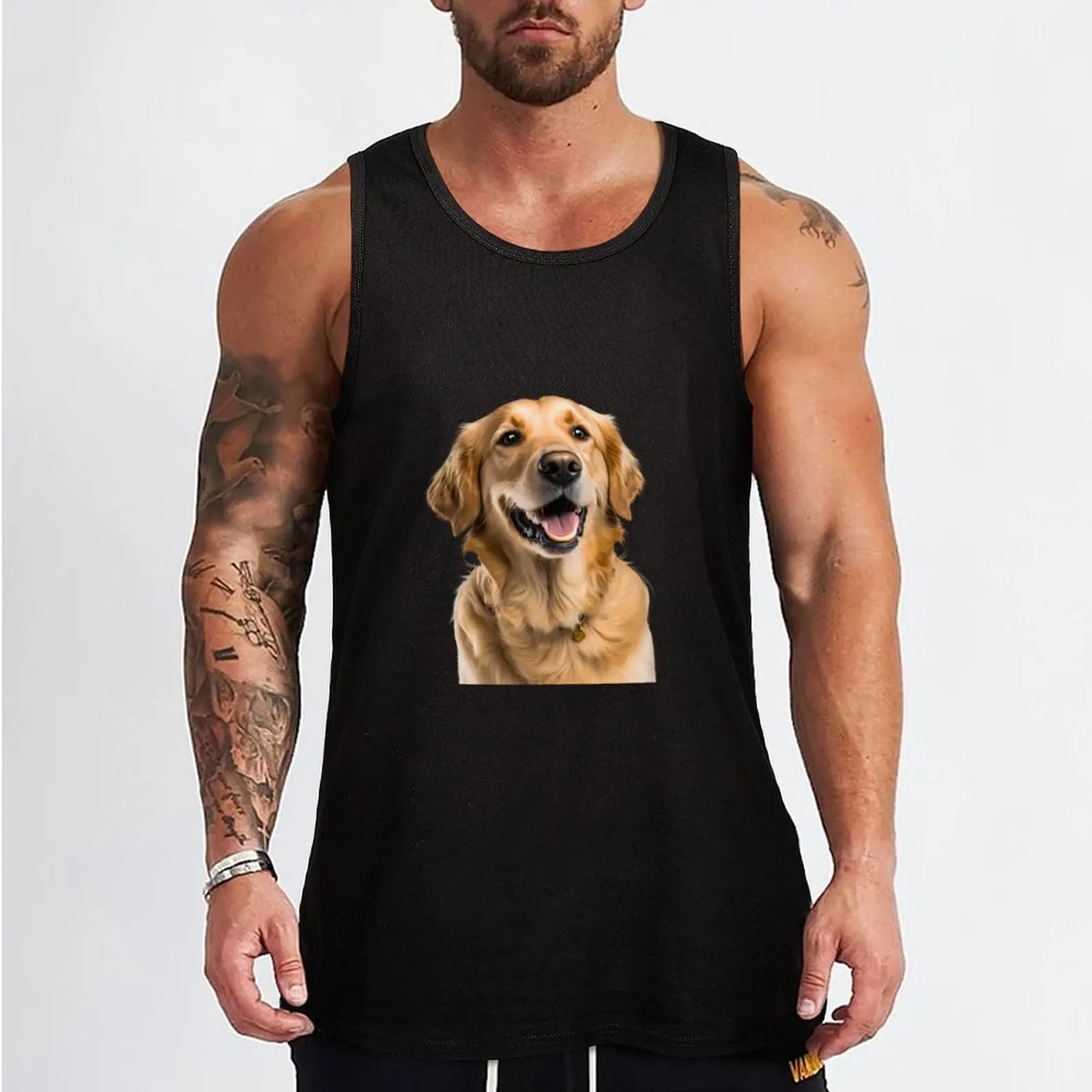 Golden Retriever - Dogs, Pets Tank Top Pattern Print Tank Top Casual Graphic Sleeveless Top