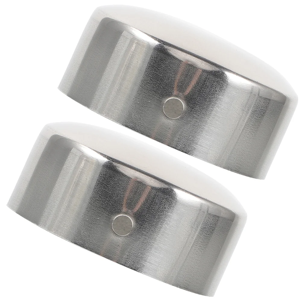 2 Pcs Metal End Caps Tubing Plug Tube Protector for Handrail Stainless Outdoor Fittings