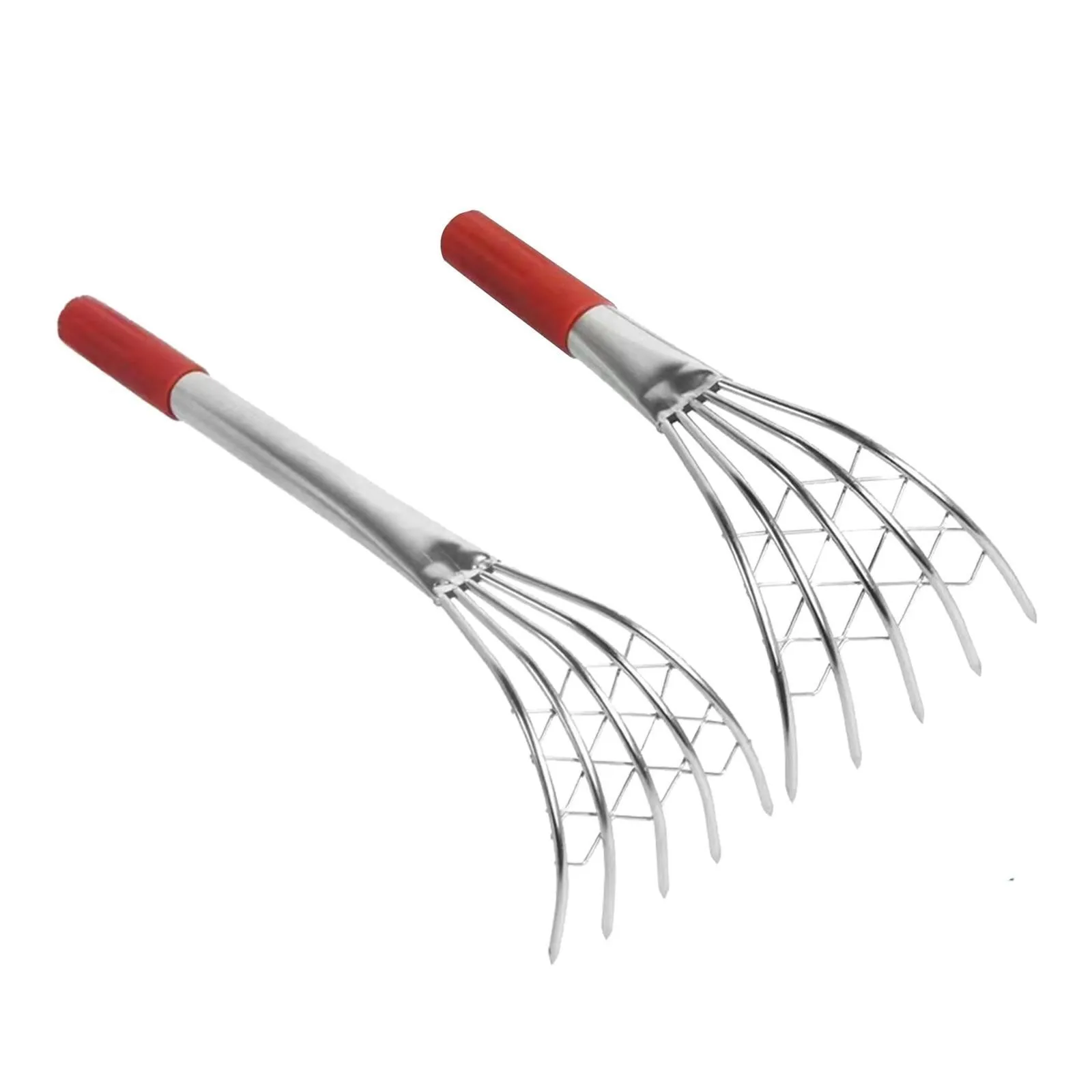 Claw Rake with Mesh Net Handled Clam Digger Bonsai Hook Rake
