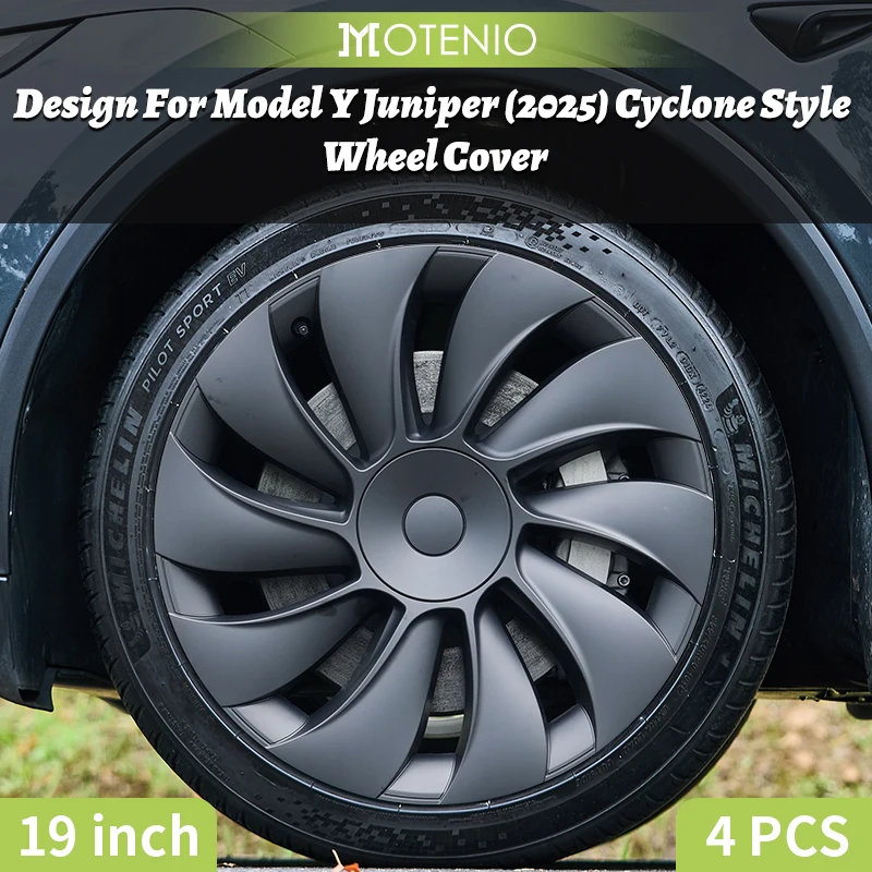 

4PCS Колпаки на колеса 19 дюймов для Model Y Juniper 2025 Турбинный стиль Автомобиль Performance Замена колпака ступицы Полное покрытие обода Аксессуары Гладкий
