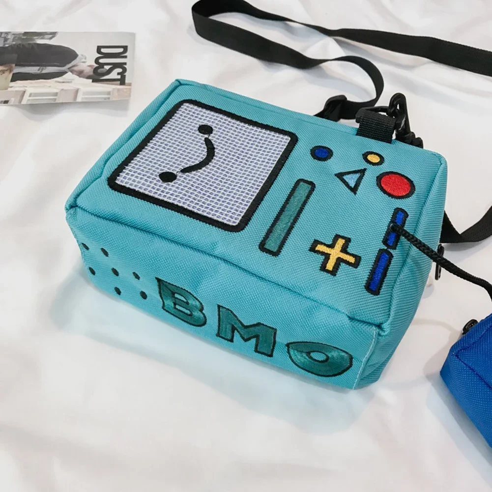 Cartoon Anime Adventure Time BMO Small Bags for Women Phone Purse Female Canvas Game Machine Shoulder Bag Funny Crossbody Bag