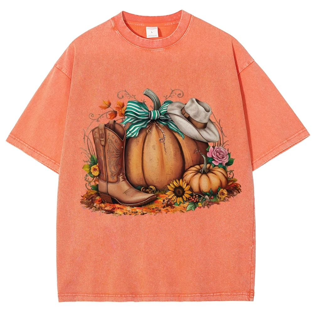 

Halloween T-Shirt Howdy Pumpkin Shirt Western Fall Gift Fall Vibes Cowgirl Tee Women Halloween Costumes Women’s Clothes Top Tees