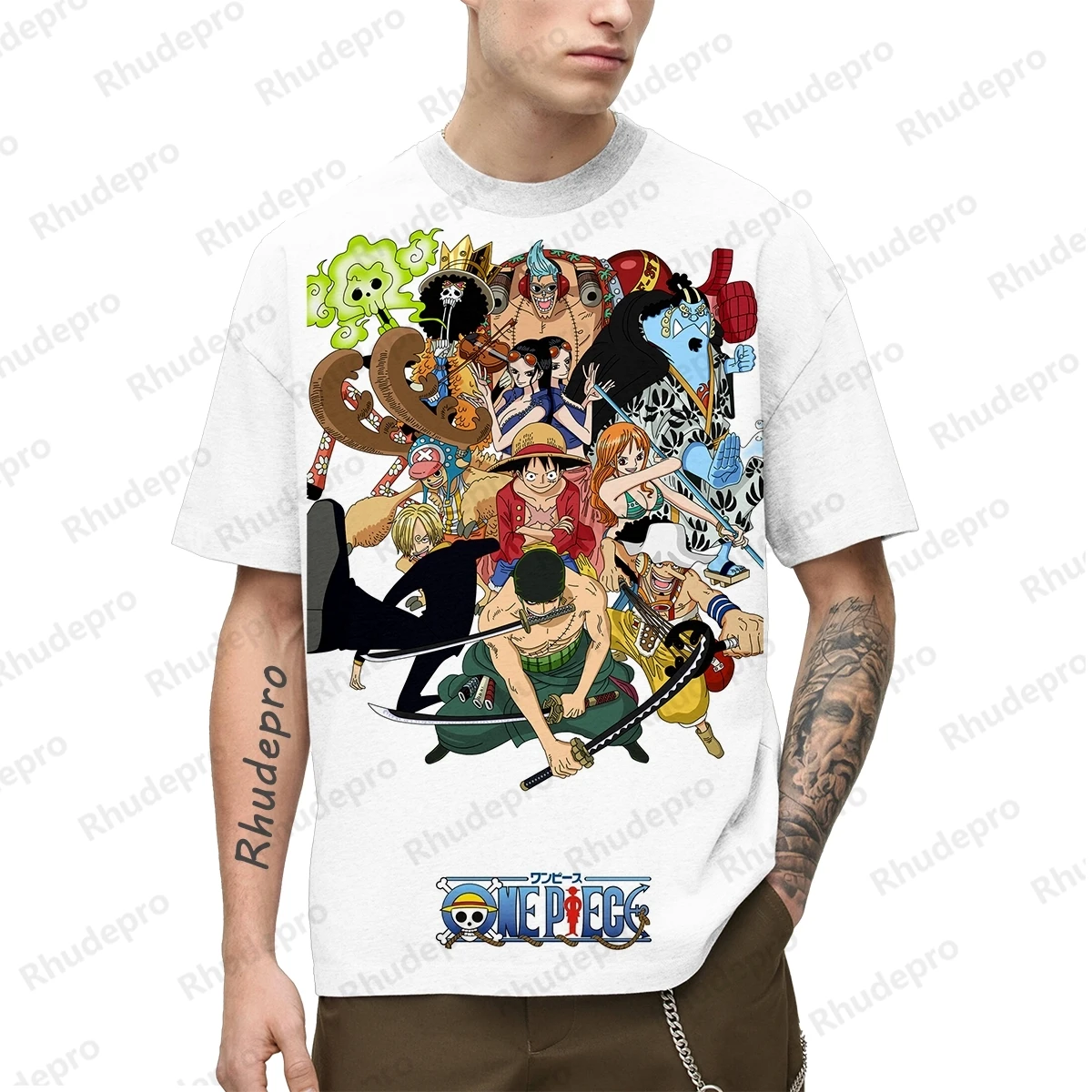 2024 męskie jednoczęściowe Anime Monkey D. Luffy drukowanie 3D koszulka Cosplay damskie i dziecięce koszulki uliczne unisex duży top