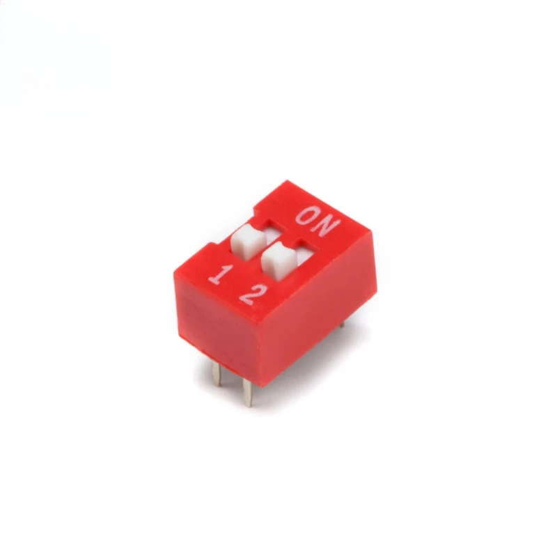 토글 스위치 1/2/3/4/5/6/8 위치 2.54mm 핀 간격, 다이얼, 빨간색, 파란색