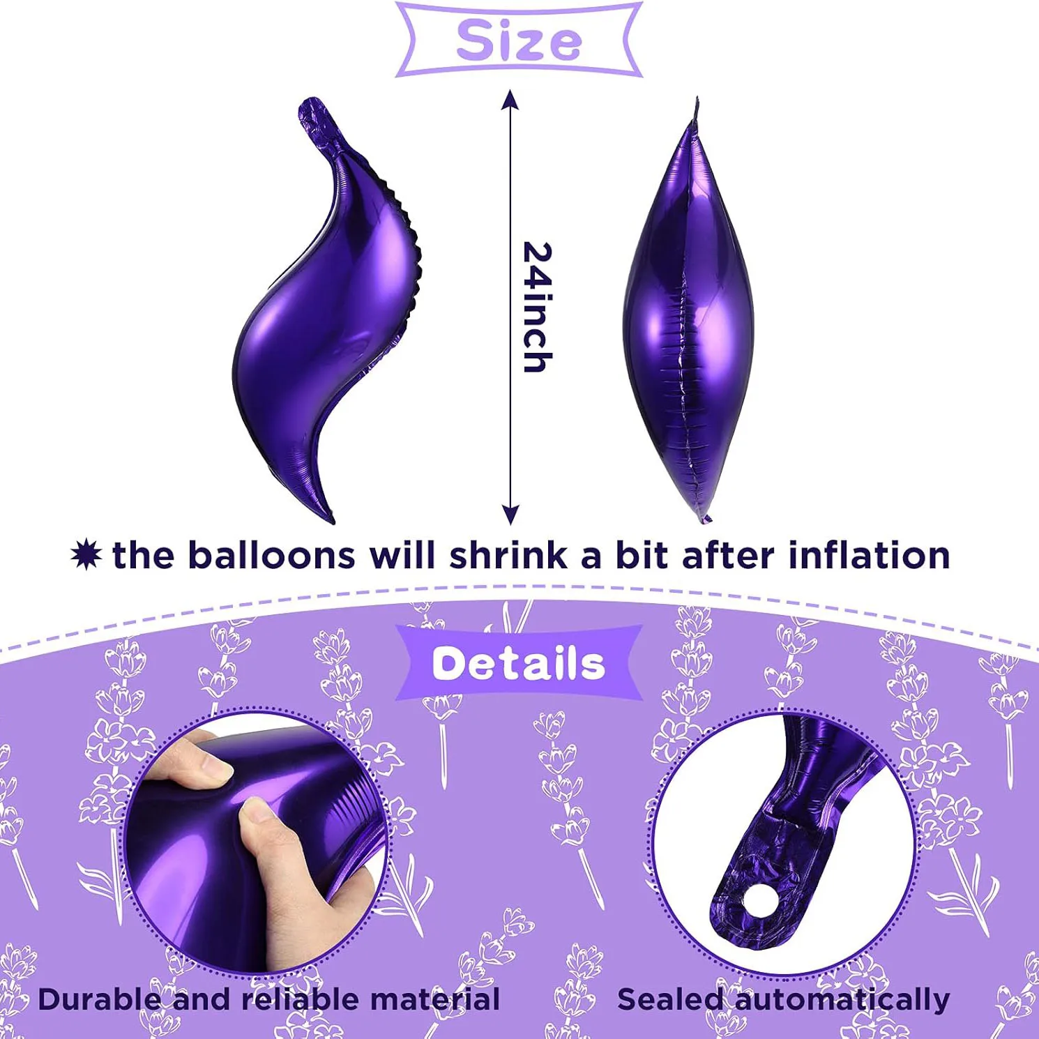10 Stück 18 Zoll s-förmige Folien ballons Gold Silber lila DIY Meerjungfrau Schwanz Luftballons für Meerjungfrau Geburtstag Baby Dusche Party Dekor – Detail 39