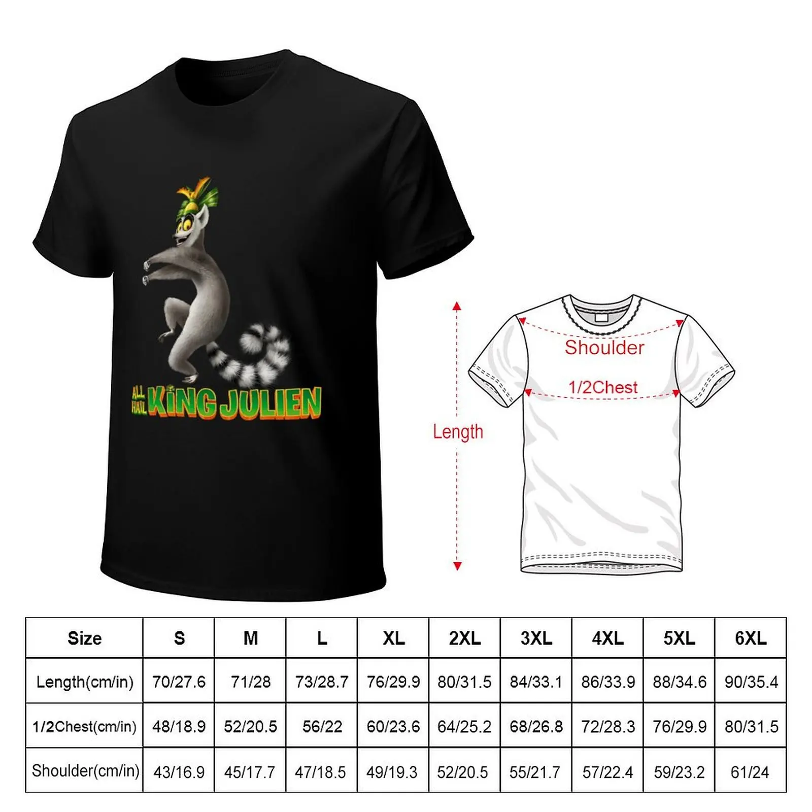 King Julien King Julien King Julien T-Shirt Daily Wear Print T-Shirt