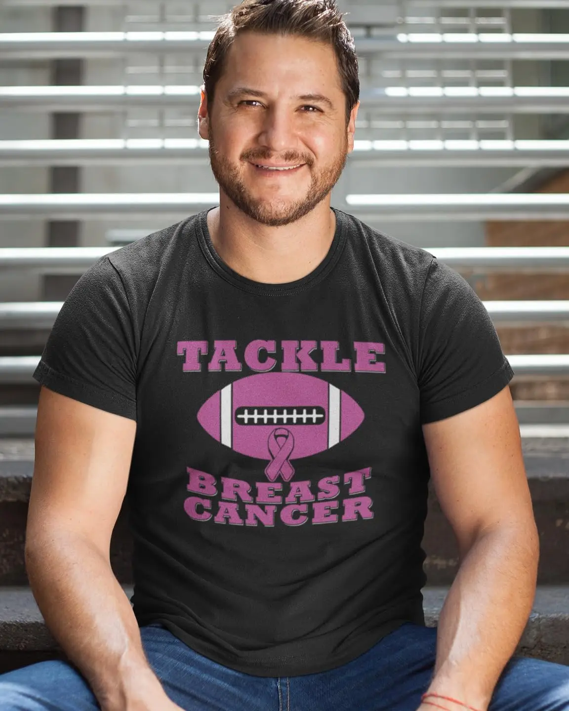 Promotion & Beyond Tackle Breast Cancer Shirts October Awareness Family Support Gift for Men