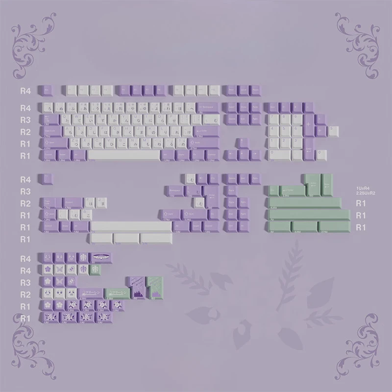 

Hot sublimation PBT material keycap, MW Frieren cold girl original genuine keycap
