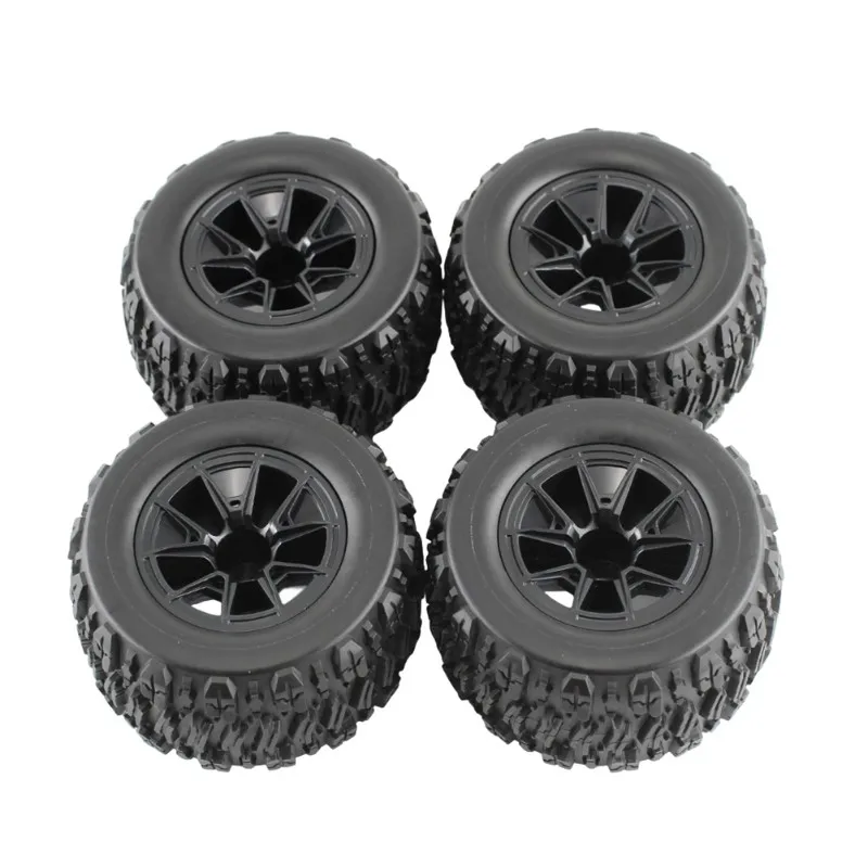 YSUN-For SCY 16101/16101PRO 16102 16102PRO 1/16 RC 자동차 액세서리 4개 90mm 오프로드 타이어 S-패턴 대형 풋 타이어