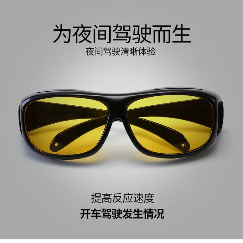 Occhiali da vista antiriflesso per la visione notturna Occhiali da sole alla moda Occhiali da ciclismo Guida notturna Occhiali con luce migliorata Accessori per auto