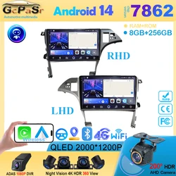 Android 14 para Toyota Prius XW30 2009-2015 tracción izquierda Android Auto 4G WIFI Carplay navegación GPS sin DVD reproductor Multimedia