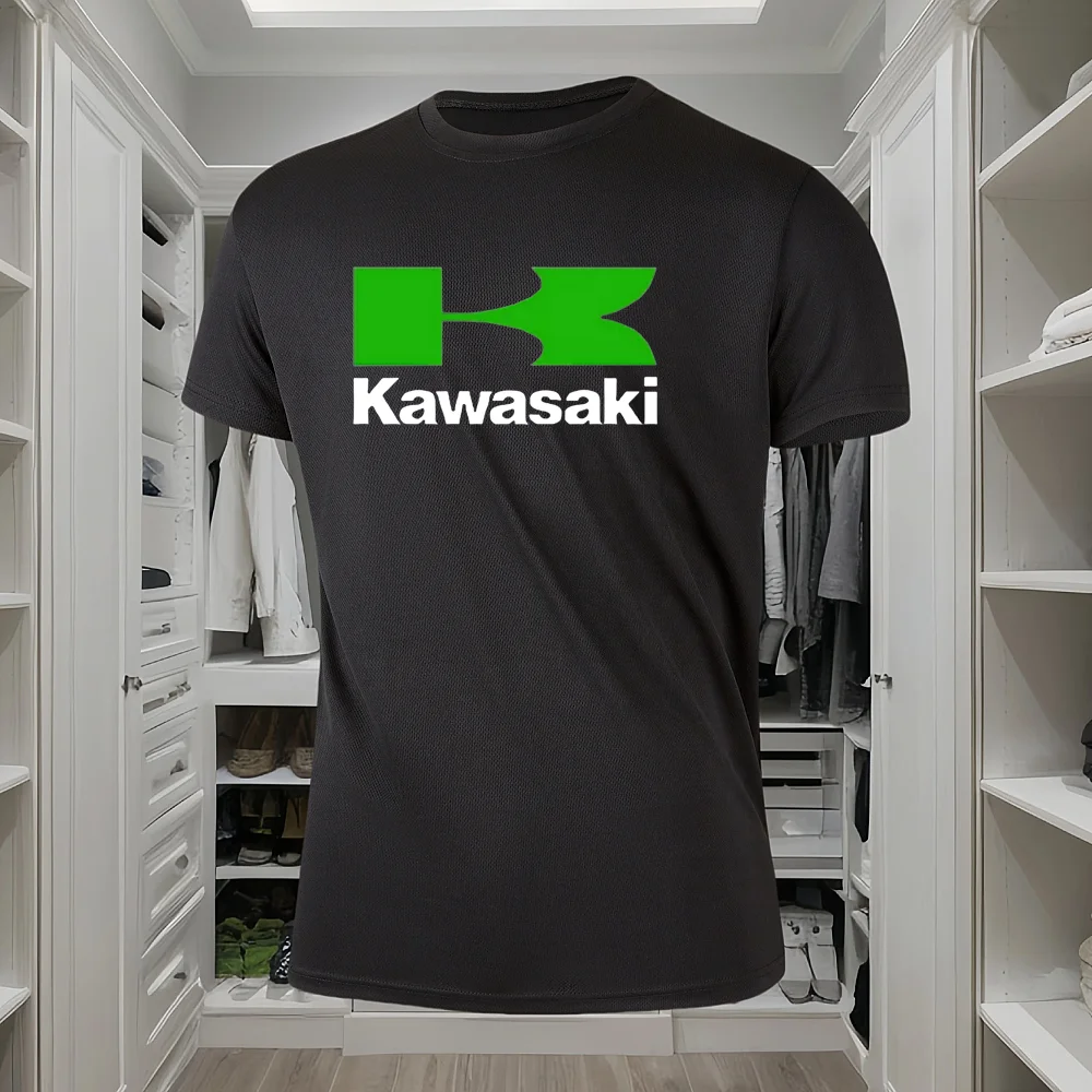 

Men's T-shirt Outdoor Sports Running T-shirt KAWASAKI Round Neck Short Sleeve Top Comfortable, Cool, Quick Drying Women's Top