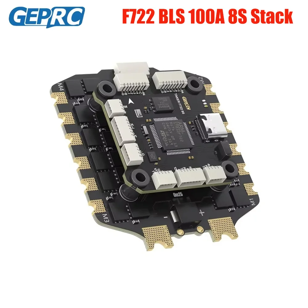 

GEPRC TAKER F722 BLS 100A 8S Stack MCU STM32F722 F722 8S Flight Controller and BLS 100A 4IN1 ESC for FPV