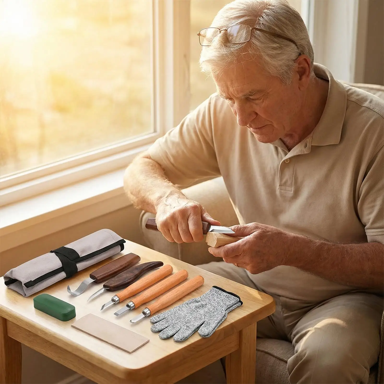 

Wood Carving Tools Set Craft Engraving Cutter 10 Pieces Kit Wood Carving Tool Set With Storage Bag For DIY Lovers Beginners