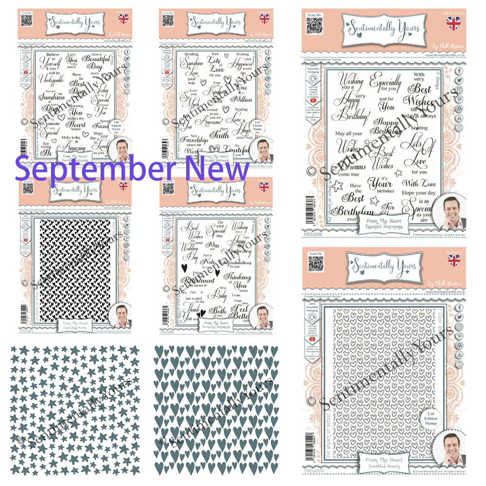 Essential Sentiments Stamp Diy Scrapbooking Sparkly Stars Stamp Stencil Decoration Embossed Paper Card Craft Template 2025 New