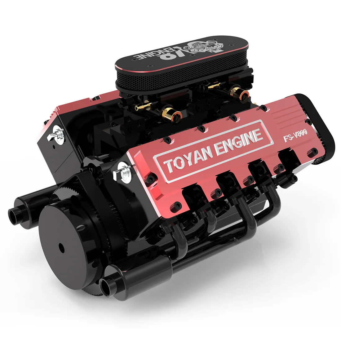 

TOYAN HOWIN FS-V800 1/10 Eight-Cylinder Four-Stroke Water-Cooled Nitro Engine Model For RC Car & Boat - KIT / Finished Version