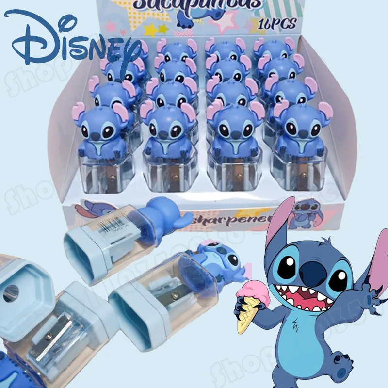 1 buah rautan pensil Disney Stitch kartun perlengkapan sekolah siswa rautan pensil anak-anak hadiah Hari Anak