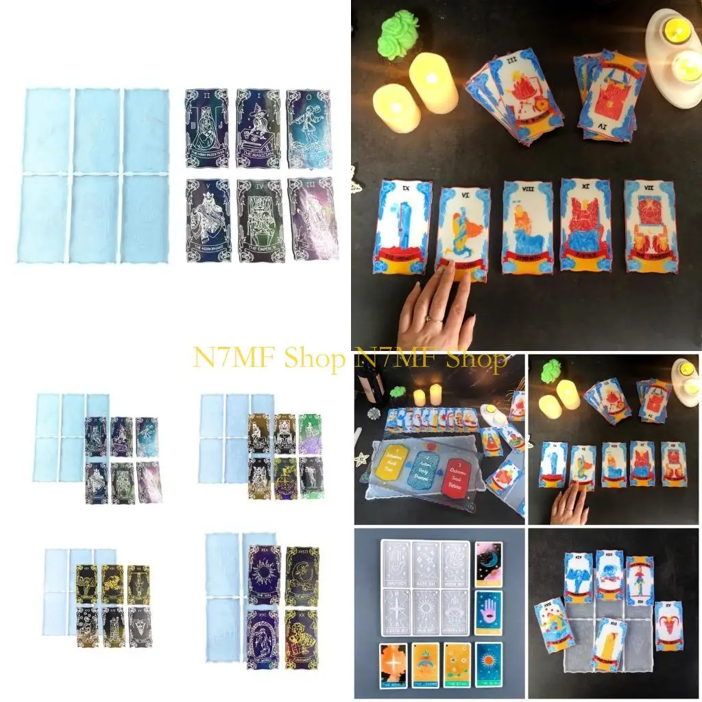 

N7MF Easy to Use Tarot Card Silicone Mold Jewelry Making Tools Resin Casting Molds