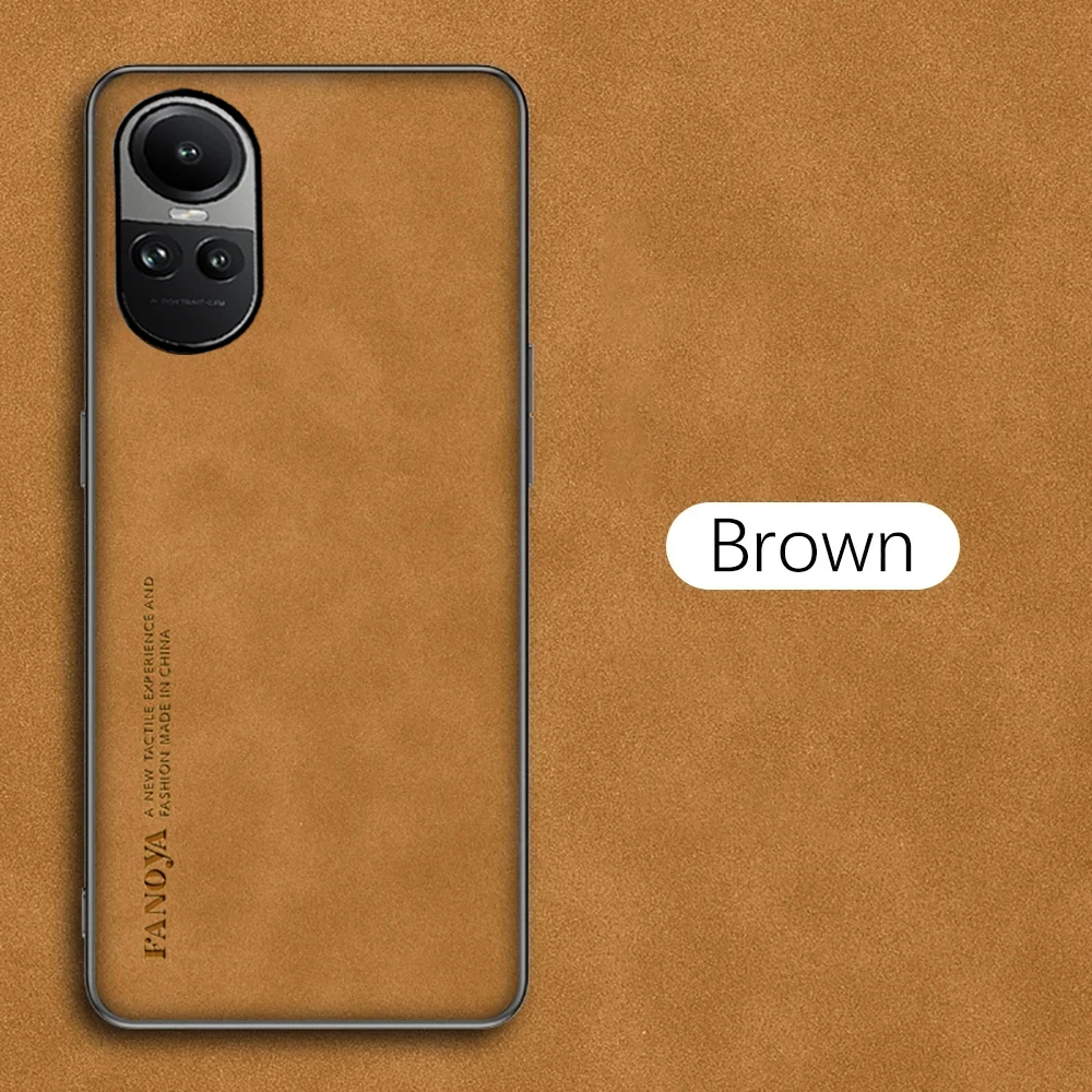Beschermhoes Oppo Reno 10 5g Luxe Matte Lederen Achterkant Coque voor OPPO Reno 10 Pro Shell Bescherming Terug fundas - afbeelding 1