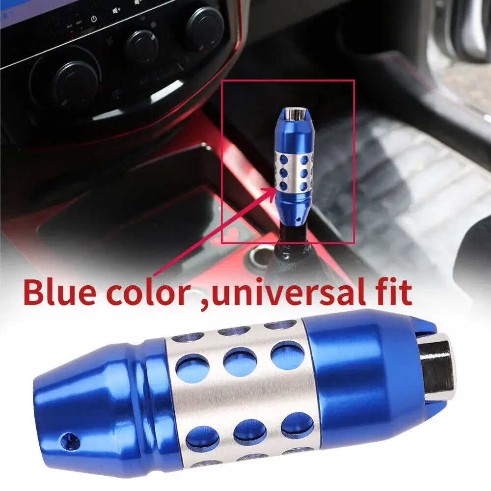 Universal Blue Aluminum Automatic AT Car Accessories Racing Gear Shift Knob Lever Shifter Interior Replacement Parts