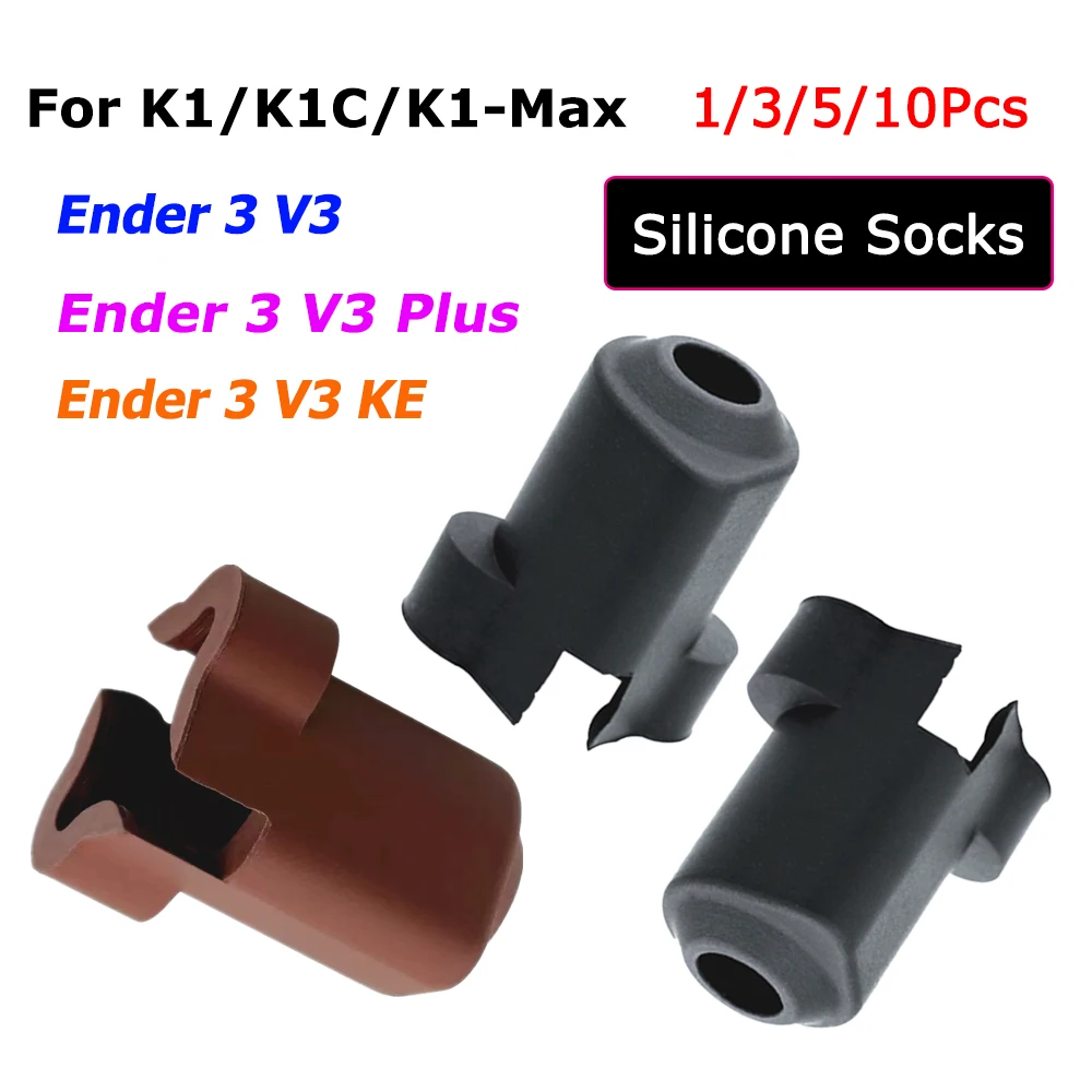 Silicone Socks For Ender-3 V3 KE/ Ender 3 V3/ V3 Plus Silicone Sleeve Heat Insulation Case Cover for Creality K1 K1C K1-Max