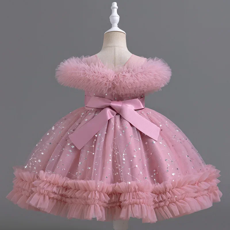 Fashion Princess Dress for Girls Sleeveless Lace Kids Girl Party Dress Summer Children Girls Evening Gown 3-12 Years
