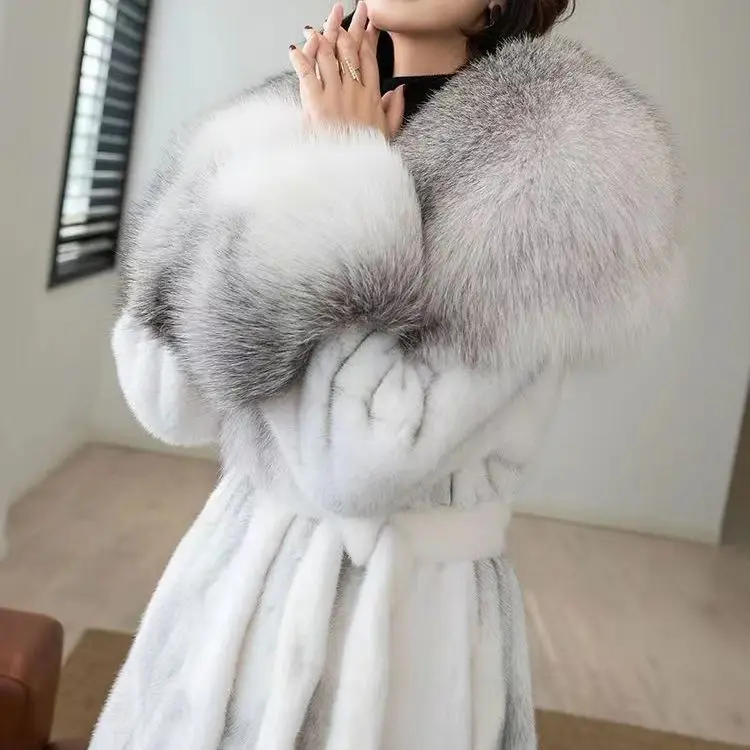 Automne hiver femmes manteau de fourrure vêtements longs vêtements d'extérieur dame veste