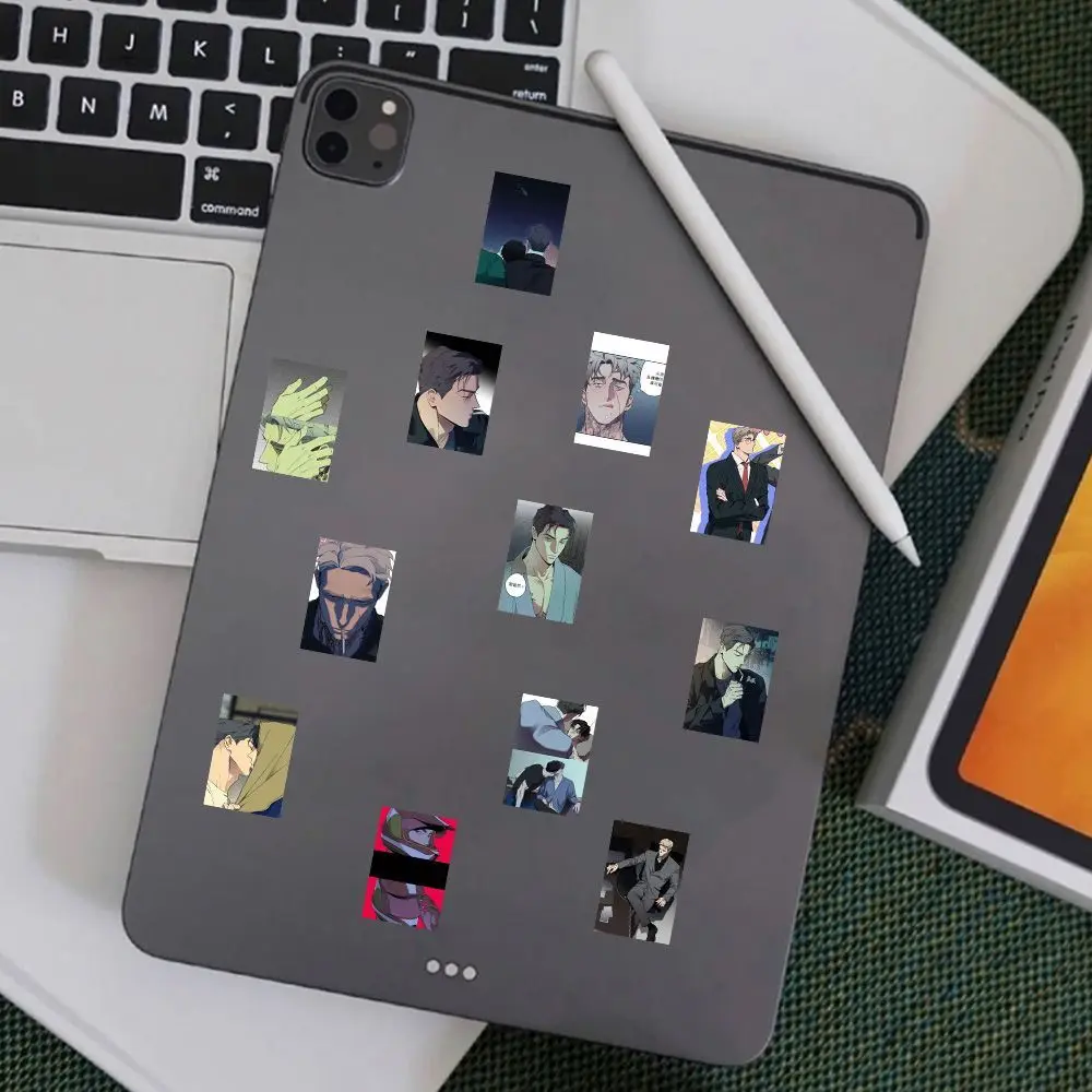 96 Blatt/Set koreanische bl Manga nassen Sand Aufkleber Computer, Telefon Fall dekorative Aufkleber wasserdicht