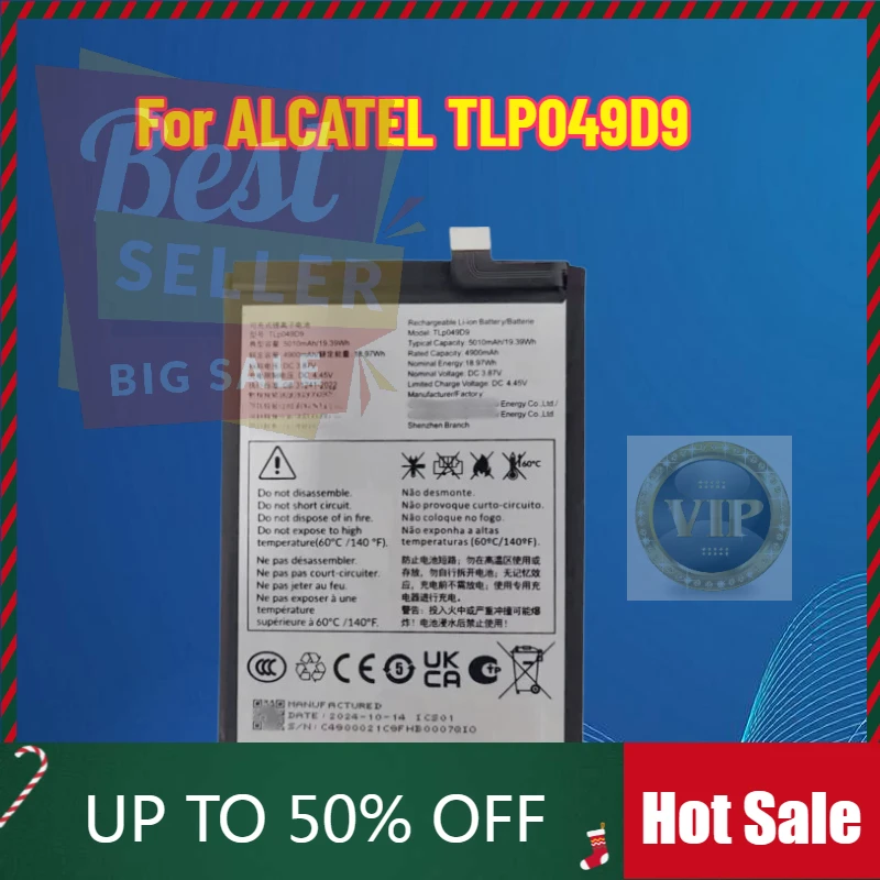 Baterai 3.87V TLP049D9 untuk TCL 40 NXTPAPER 4G (T612B) Baterai TLP049DA/TLP049D9 Alcatel