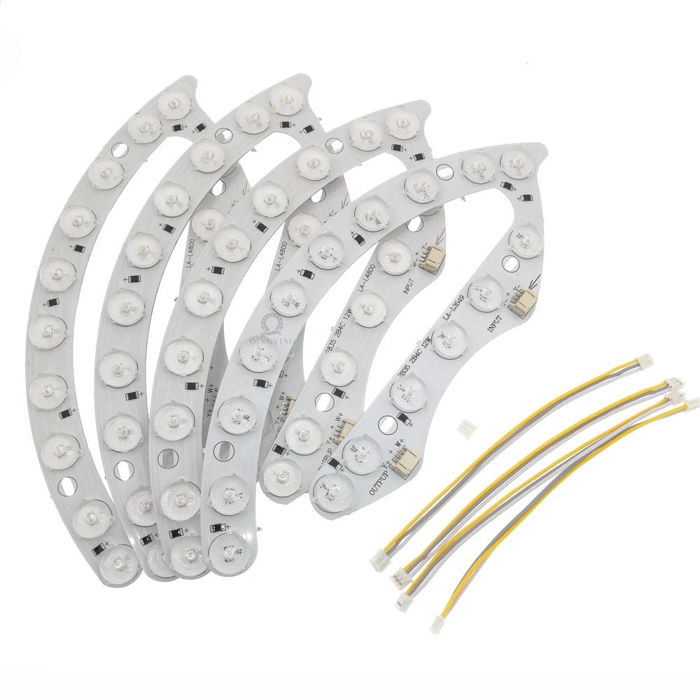 Doul Color LED Module 6W 8W 12W 18W 24W 30W 40W With Lens, 3000K 4500K 6500K Three Colors Light Source For Ceiling Lamp DIY