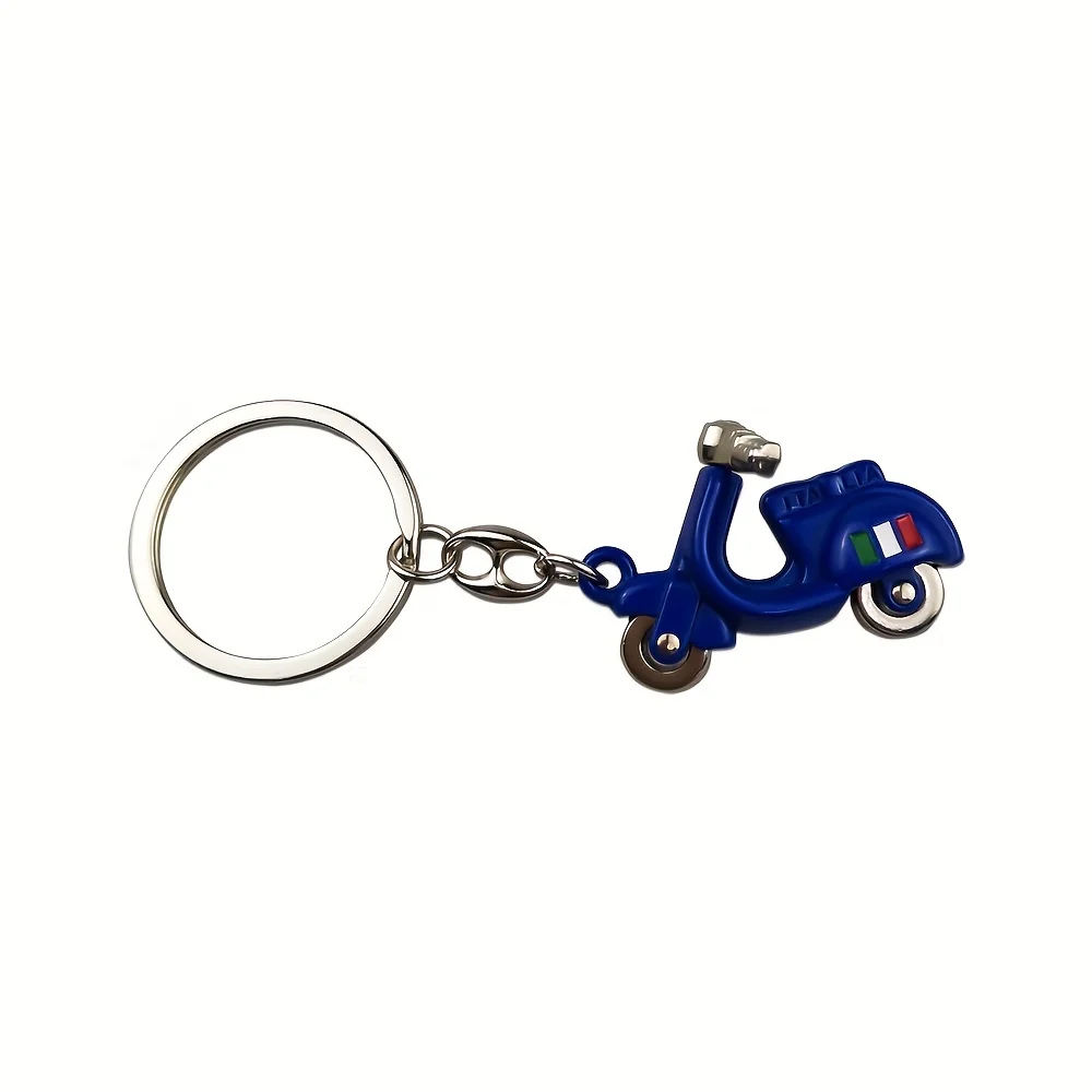 Cute metal motorcycle keychain creative car keyrings fashionable small gift for men women couples friends pendants