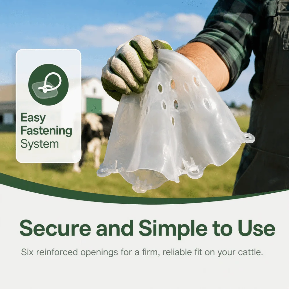 TPU Calf Weaning Hood Transparent Perforated Surface Livestock Weaning Accessory Weaning Restriction Structure Air Flow Channels