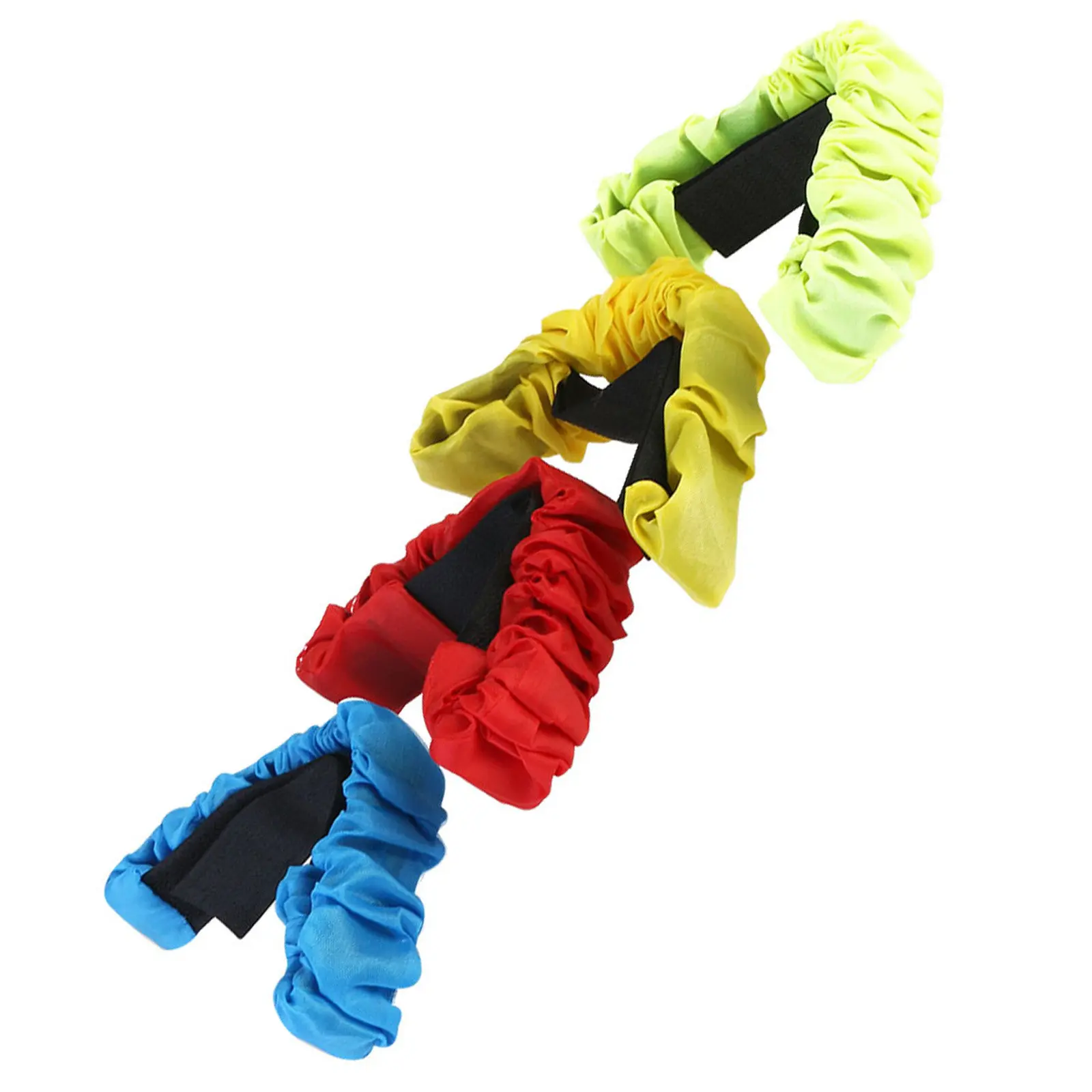 4Pcs Elastic Tie Bands Adjustable Three-Leg Running Ropes for Outdoor Indoor Race Games Sports Competitions School Parties