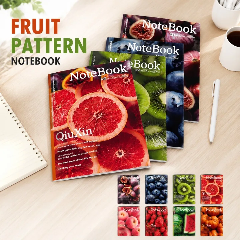Summer Fresh Fruit‑themed Notebook Ins‑style Minimalist Artistic Workbook Elegant Student Memo Pad for Class Assignments