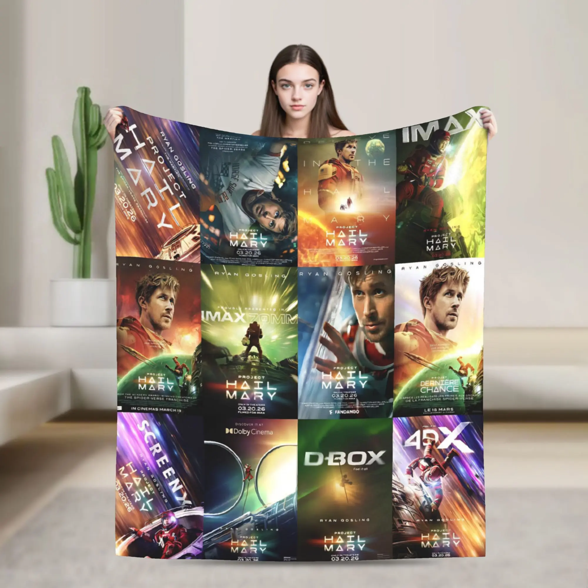 Project Hail Mary Blankets 2026 Sci-Fi Movie Flannel Throw Blankets Bed Sofa Printed Ultra-Soft Warm Bedspreads