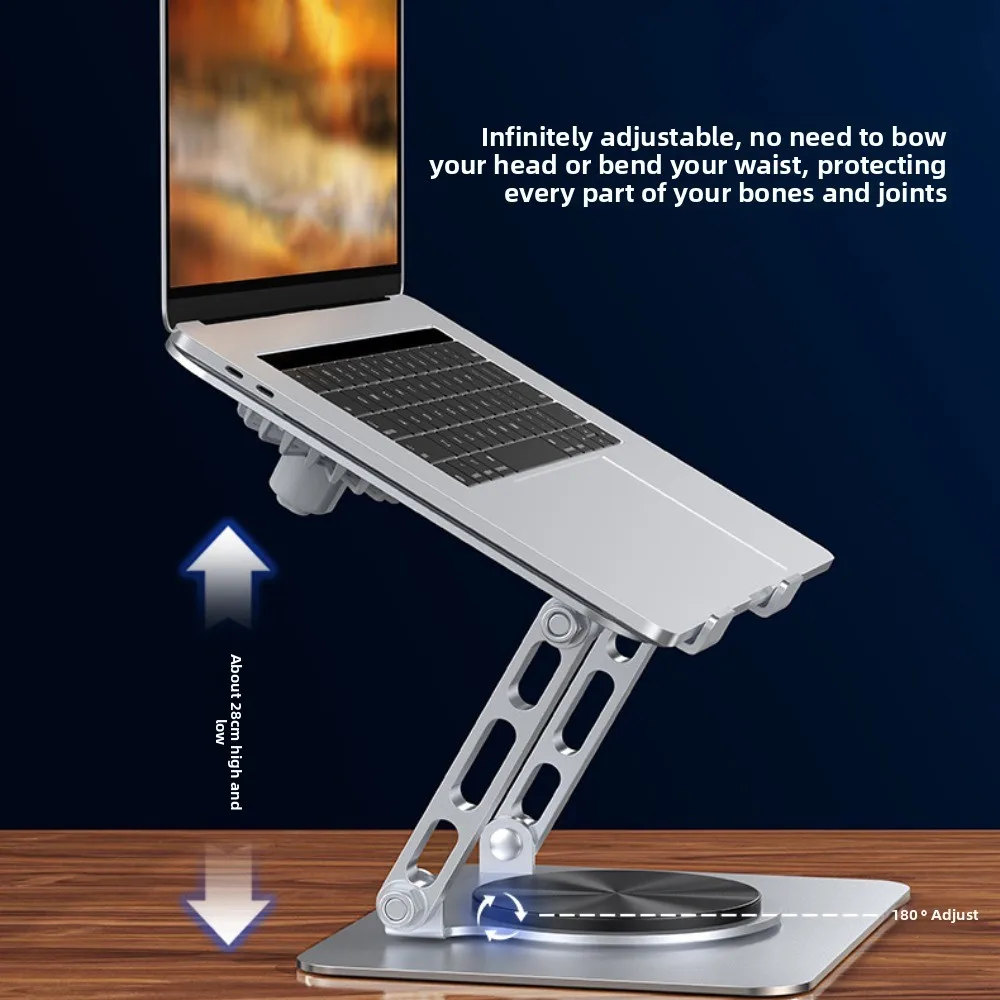 

360 ° Вращающийся охлаждающий вентилятор, кронштейн для ноутбука, складная регулируемая подставка для охладителя ноутбука, охлаждающая теплоотводящая подставка