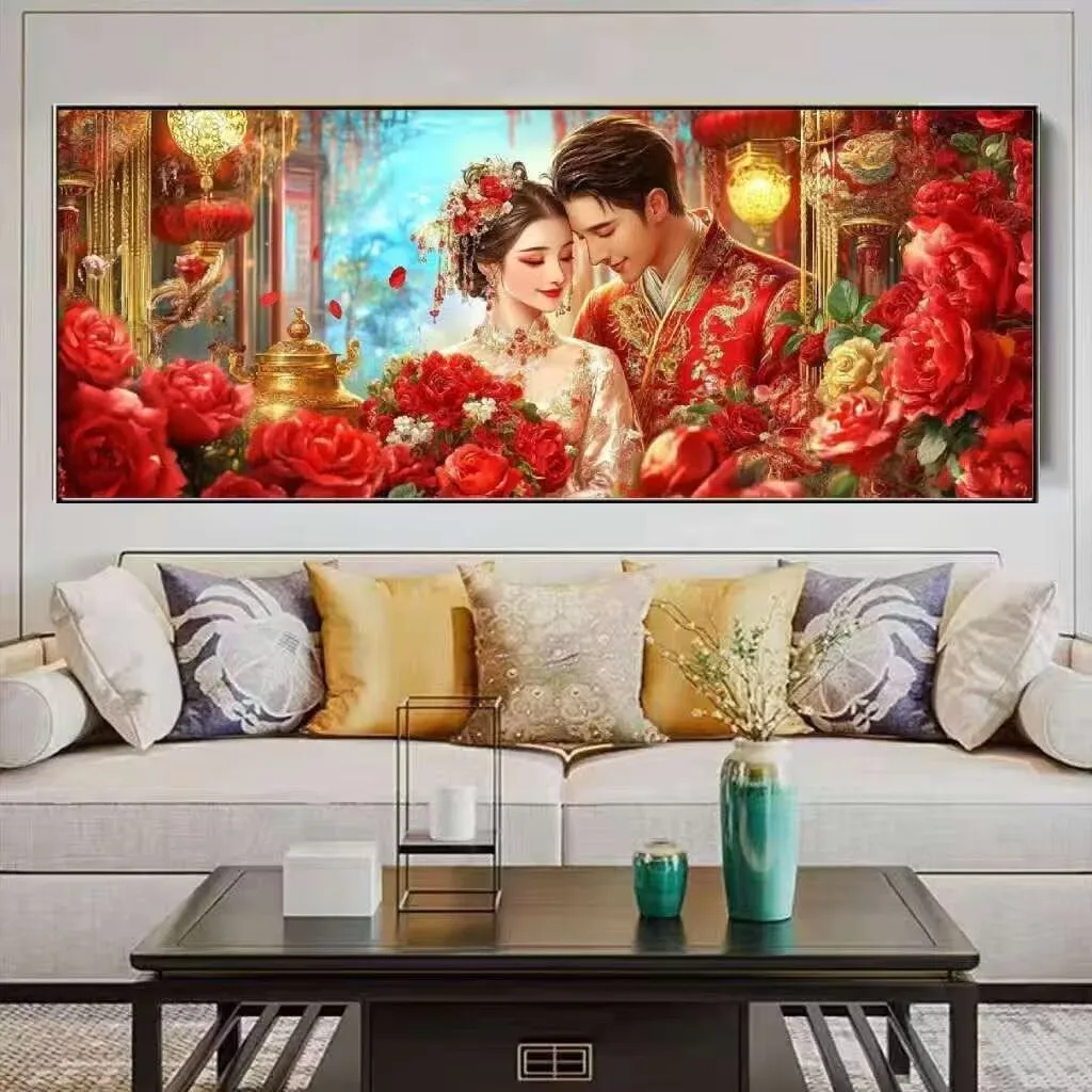 

Наборы для вышивания крестиком с китайскими свадебными мотивами, 9CT, 160x70 см, хлопковые, для рукоделия, с иглами