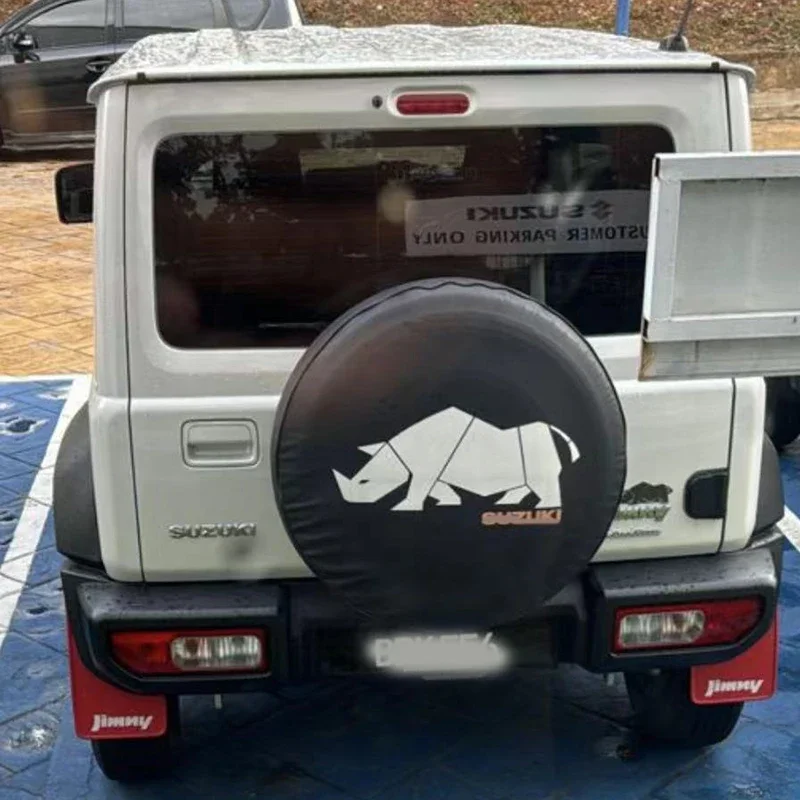 15 Inches PVC PU Leather Spare Tire Wheel Cover Bag Protector For 2019-2024 Suzuki Jimny JB74 JB64 Accessories