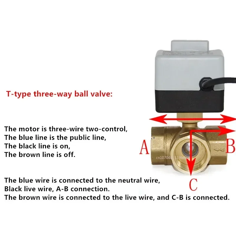 Imagem -06 - Bronze Motorizado Válvula de Esfera 3-wire Dois Controle Atuador Elétrico Ac220v Maneiras Maneira Dn15 Dn20 Dn25 Dn32 Dn40 com Interruptor Manual