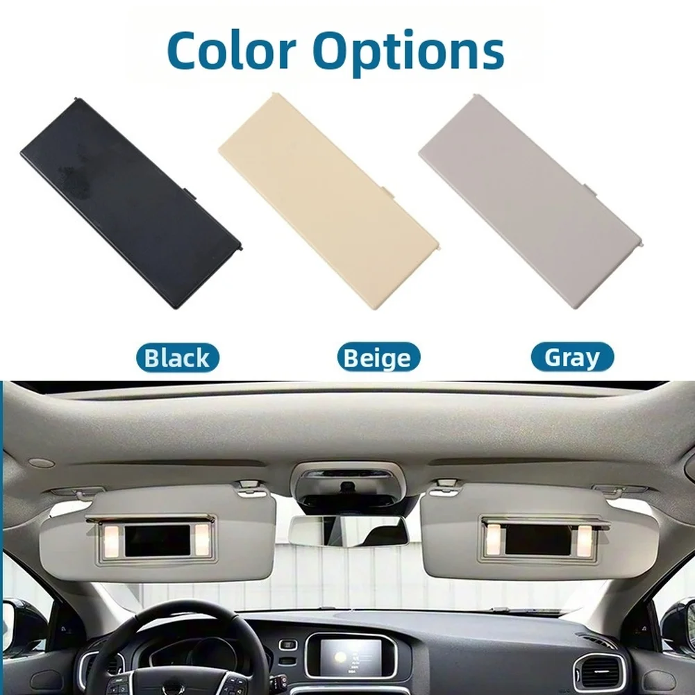 1pc Car Front Sun Shade Visor Makeup Mirror Cover 31377714-1 For Volvo V40 2013-18 Automobile Interior Makeup Mirror Cover
