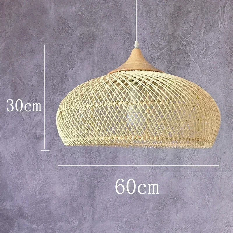 NONE Vintage Rattan Pendant Lamp 7