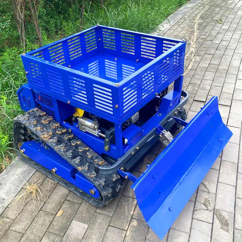 Cortacésped con control remoto personalizado: pala para nieve y estante de almacenamiento, robot de jardín multifuncional equipado