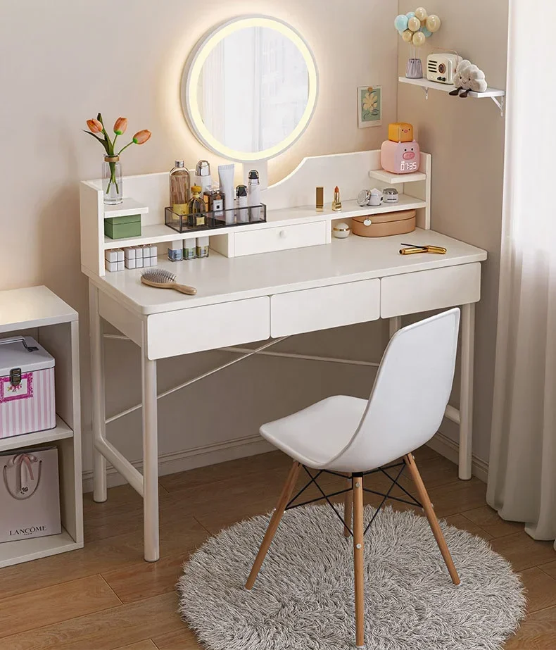 Dressing Table Bedroom Modern Simple Small Makeup Table Small Apartment Girls White Table