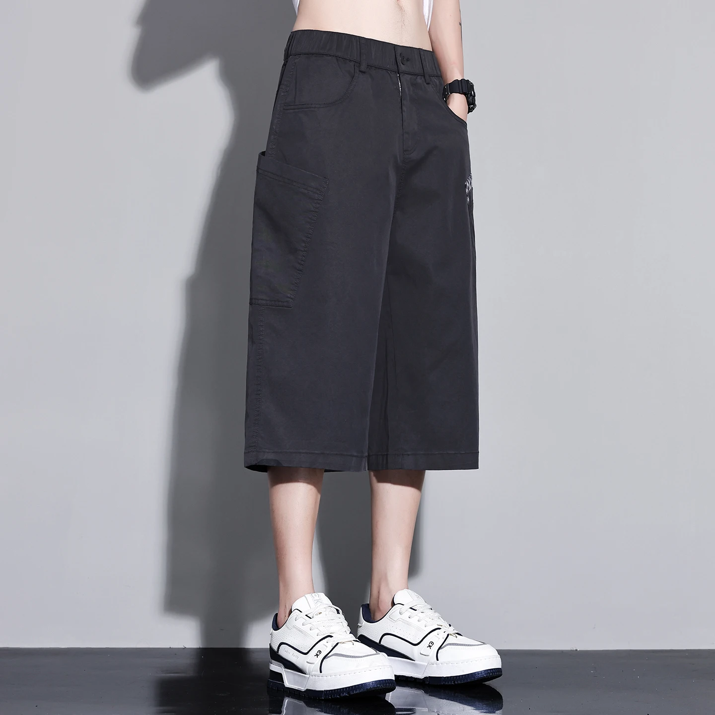 High Quality 2026 Summer Thin Lyocell Cargo Shorts Men Breathable Pants Streetwear Work Casual 3/4 Shorts Man Plus Size - view 4
