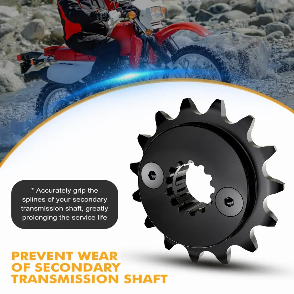 NICECNC SuperPinion 15T Front Sprocket For Honda XR650L XR 650L 1993-2024 2023 2022 2021 2020 High-strength 20CrMnTi Steel Alloy