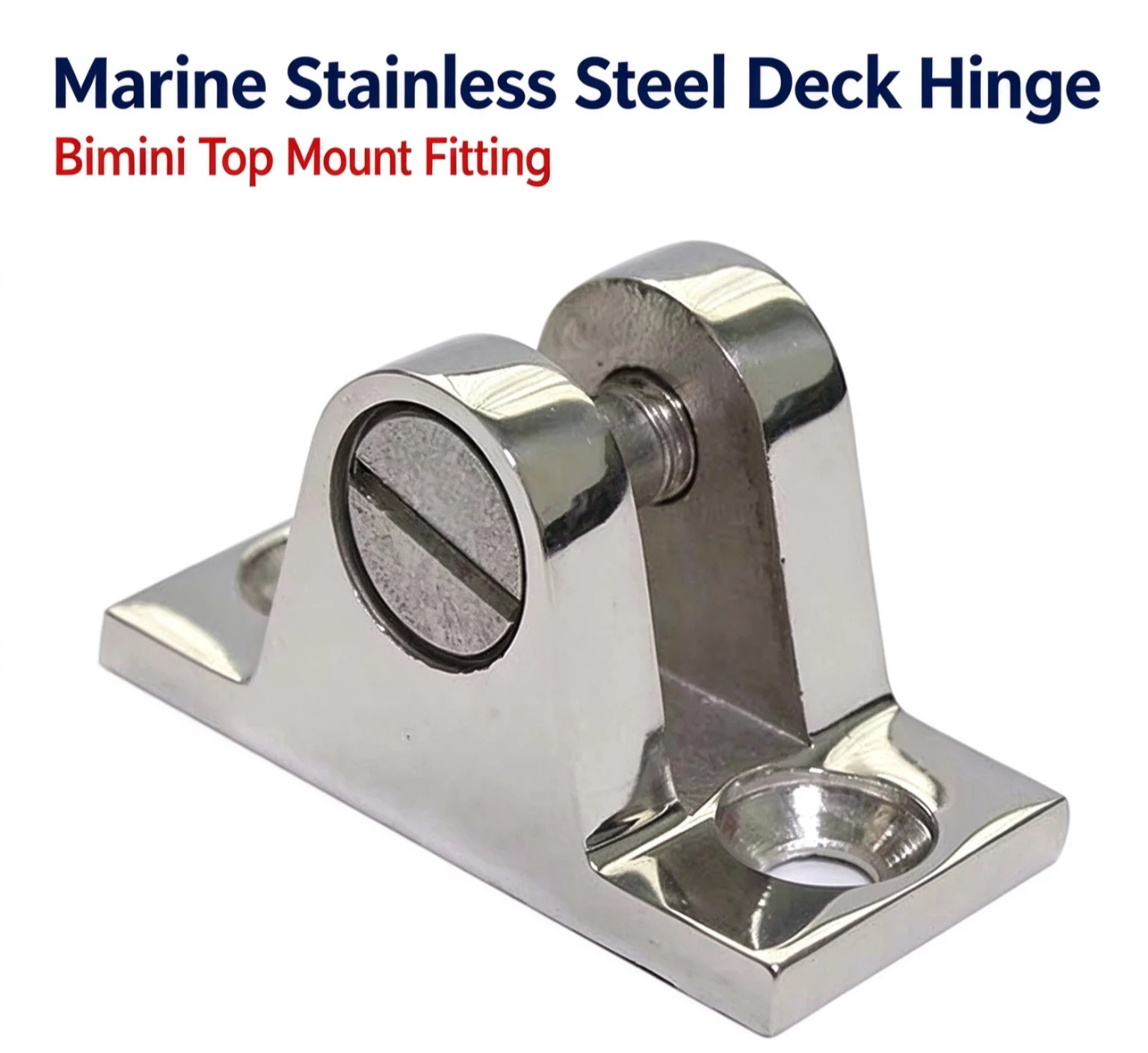 1Pcs 316 Stainless Steel 2x1 Inch 90 Degree Deck Hinge FIT FOR Bimini Top Boat Yacht Marine Hardware Fitting
