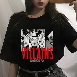 Disney Autunno New Fashion Villains Le ragazze cattive hanno più divertimento T-shirt grafica Top Harajuku Abbigliamento