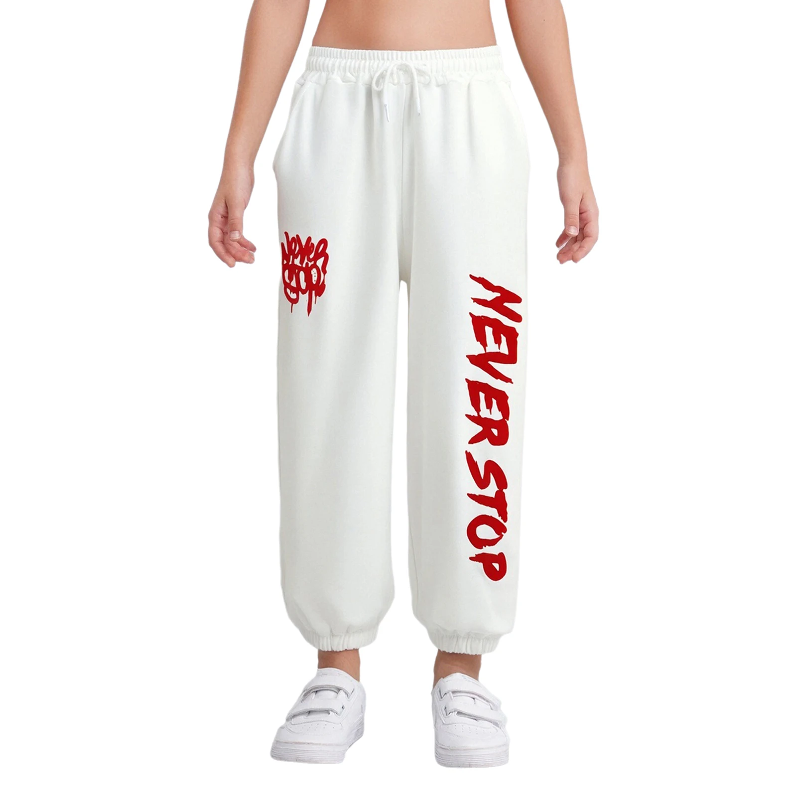 Pantaloni sportivi con stampa grafica per bambini, ragazzi e ragazze, pantaloni da jogging atletici casual, pantaloni da ballo di strada, danza jazz, palestre, allenamento, pantaloni harem